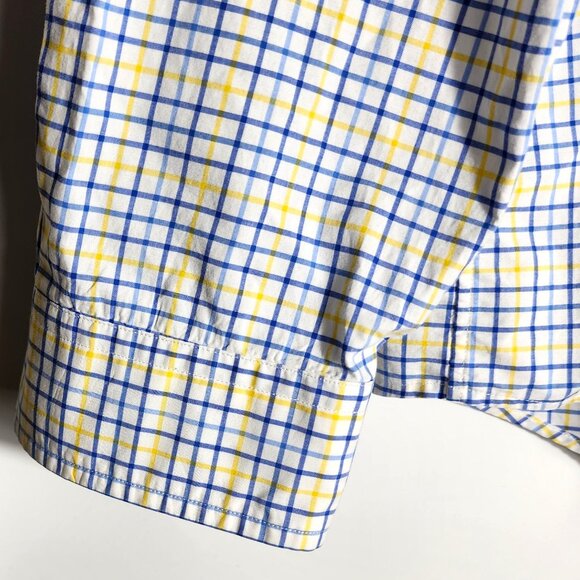 Polo Ralph Lauren Men Casual Button Shirt XXL Yellow/Blue Checkers - Picture 4 of 7